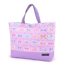 다채로운 캔디 스타일 (COLORFUL CANDY STYLE) 레슨 가방 소녀 배우기 레슨 가방 퀼팅 타입 (마치 포함) 리본 장식 N7809200
