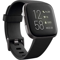 핏빗 버사2 스마트워치, Black Carbon, GPS
