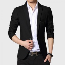 남자 장례식 복장 여름 수트 정장 셋업 30대 캐주얼 블레이저 코디 다크 네이비