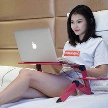 누워서 노트북 책보기 침대 테이블 거치대 태블릿 다기능 독서대, 플러스-핑크