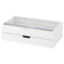 이케아 서랍장 NORDLI 노르들리 모듈식2단서랍장 화이트 80x23 cm