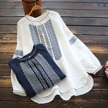 걸즈데이 에스닉 자수 블라우스