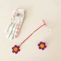 Rory Golf 스마일 티걸이 볼마커세트, 진핑크