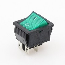 래칭 로커 스위치 전원 I/O 4/6 핀 조명 포함 16A 250VAC KCD4 개, 03 green_01 4PIN