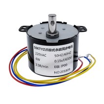 ac모터 50ktyz 영구 자석 동기 220v 감속기 제어 가능한 포지 및 네거 반전 6w, 30rpm
