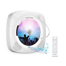 Gueray CD 플레이어 휴대용 블루투스 벽걸이형 워크맨 디스크 LCD 화면 디스플레이가 있는 먼지 커버가 있는 HiFi 스피커 홈 오디오 FM 라디오 USB 음악 플레이어 3., CD Player Bluetooth