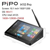미니피씨 미니 PC 게임 조립 컴퓨터 4G Pipo H10 PRO 10, 16G 128G 256G WIN11+EU Charger