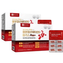 [소공원]종근당 철분엽산비타민D 플러스 2박스 생리 빈혈약 구리 임산부 철분제 산후 영양제