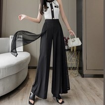 32평 33평 40평 24평 거실 커튼 나비주름 쉬폰커튼 jxmyy 2022 얇은 웨스턴 쉬폰 하이 웨이스트 드레이핑 우아하고 다이나믹한 반원근 와이드 레그 큐롯 바지 걸레질