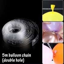 파티장식 세트 풍선 사이저 박스 접이식 측정 도구 장식 아치 기둥 11 홀 2-10 인치, 02 balloon chain_01 기타
