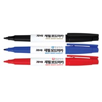 [문구조아] 자바 세필 보드 마카 필기도구 빨강, 6개