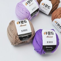 패션메이드 아몬드 코마면 뜨개 가방 소품 의류 인형실1팩(5볼), 16번