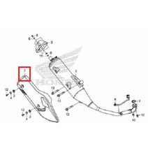 PCX125(21~22) 머플러커버 18380-K1Z-J10, 단품