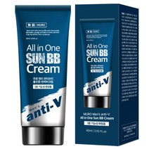 무로 맨즈 안티브이 올인원 내추럴 톤업 대용량 저자극 썬비비크림 SPF50+ PA+++ 60ml 223374, 1개