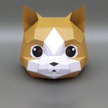 페이퍼 크래프트 종이접기Diy 종이 마스크 패션 동물과 게임 롤 플레잉 의상 3d 수제, p
