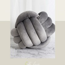 북유럽풍 덴마크 KNOT 공 하이스판 크리스탈 융털 소파 베개 장식 핸드메이드 라탄 꼬임 독창적 허그 4573343044, 페르시안 그레이