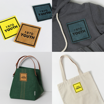 봉제식라벨 모음_고무라벨/세트라벨/빅라벨 큰라벨, 유스 레몬옐로우 87451, 04.빅라벨 1400