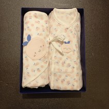 압소바 여름세일~면100% 무형광 자가드원단으로 시원한 여름소재~러블리한 분위기까지~사랑스런 공주님을 위한 배냇저고리+속싸보세트~_pt