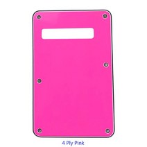 Pleroo-맞춤형 기타 부품 미국 스트랫 트레몰로 커버 백 플레이트 픽가드 스크래치, [22] 4Ply Pink
