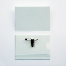 태극명찰 국산 아크릴명찰 뒷면에 옷핀 집게 있는 아크릴집게명찰 중 90*64 mm