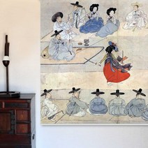 전통 동양화 롤스크린 신윤복 쌍검대무 200434-B