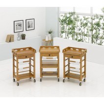 미용 웨건 미용 왜건 다용도 카트 2단 3단 서랍 WA-102B 102F, WA102F참대왜건