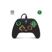 2 년 보증 PowerA 스펙터라인 인피니티 인핸스드 유선 컨트롤러 Xbox Series X | S Xbox One Windows PC 10/11 용 공식 라이센스 취득 152236001 블랙 이중 진동 기능 후면 버튼 LED 이펙트 트리거 잠금