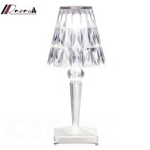 레스토랑 가구 Kartell-Usb 충전식 무선 테이블 램프 아크릴 크리스탈 아트 침실 호텔 거실 책상 레스토랑, 01 SJ43