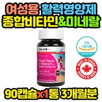 캐나다 여성용 멀티 종합 비타민 미네랄 영양제 x1통 임산부 임신 초기 중기 갱년기 아내 와이프 선생님
