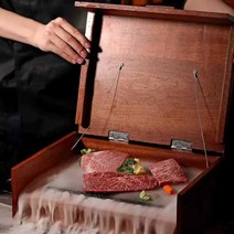 고급 한우 플레이팅 럭셔리 한식 오마카세 원목 스시, D