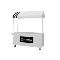 붕어빵마차 호두과자 포장 길거리 떡볶이 노점 매대, 블랙 130x60x200