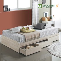 우아미샵 3서랍 3way멀티수납침대프레임_매트리스, 01.3way멀티수납침대-워시, 01.프레임(매트 별도)