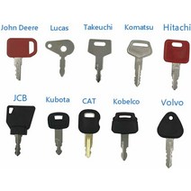 10 key machines master key set for hitachi kubota komatsu kobelco 농업 기계 파는 공장 덤퍼 도저 롤러 sp, 검은색
