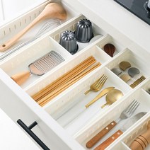 주방 싱크대 서랍안 수저 젓가락 정돈 키친트레이 그릇정리 주방진열대 주방트레이 수납함, 투명 슬림형