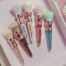 꽃 블러쉬 브러쉬 초콜릿 샵 점묘법 브러쉬 라운드 헤드 울 푹신한 파우더 피부 친환경 메이크업 부드러운 브러쉬, 양모, 달빛인어 시리즈 향수 영원한 날의 꽃