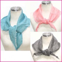 린넨/마 무지 삼각 쁘띠 여름스카프 심플 우아함