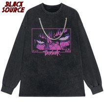 국소배기장치 집진기 이동식 토련기 남성 여성용 대형 티셔츠 쿨 하라주쿠 애니메이션 아이즈 프린트 여름 광포 내장 패션 의류 반팔 탑스176