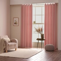아일렛형 하비드 암막커튼 긴창 (145x233cm) 인디핑크 2장 SET (커튼끈포함)
