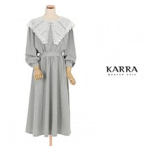[카라] KARRA 와이드레이스카라넥밴딩원피스_KB1FOP078Q
