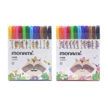 모나미 MONIZOO 12색 사인펜 싸인펜 수성마카, 남