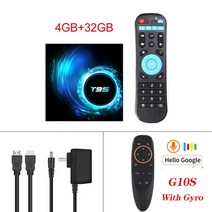 TV 셋톱박스 안드로이드셋탑박스 OTT셋톱박스 최신 T95 안드로이드 10.0 TV 박스 음성 도우미 6K 3D 와이파이 2.4G & 5.8G 2GB 4GB RAM 1, 27.영국 플러그 - 4G 32G G10S