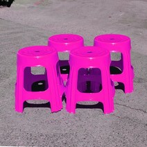 국산 야외 이층 파라솔 테이블/보조의자/야외용/편의점/캠핑/정원/세트, 보조의자 핑크4개