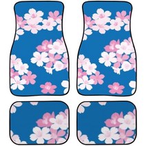 자동차발매트 아름다운 일본 벚꽃/사쿠라 인쇄 카펫 플로어 매트-프론트 & 리어 라이너 세트 자동차 SU, 02 02