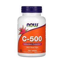 나우푸드 비타민C 500 250캡슐 메가도스 비타민씨 아스코르 브산 빈산 로즈힙 분말, 1개, 250개
