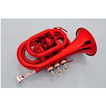 바하트럼펫 B플랫 쇼트 포켓트럼펫 입문용, 붉은색