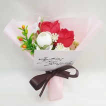 영하우스 납골당꽃다발 미니조화 꽃다발 꽃바구니 납골당꽃 부착식 성묘꽃 산소꽃 봉안당조화 추모꽃 꾸미기 납골당 꽃장식, 오스틴장미꽃다발레드