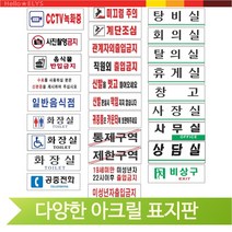 아크릴 안내 표지판 사무실 식당 음식점 화장실 표찰, 직원외출입금지(51325)