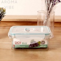 도시락용기 클리어직사각 400ML THCO13