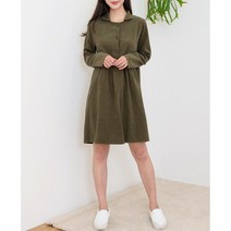여성 FW 벨벳 단추 카라 미니 원피스 여자 여친룩 새내기룩 와이프 엄마