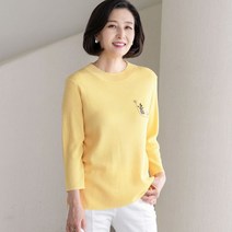 쉬즈마담 T56628 고양이자수 7부마니트 중년여성의류 엄마옷